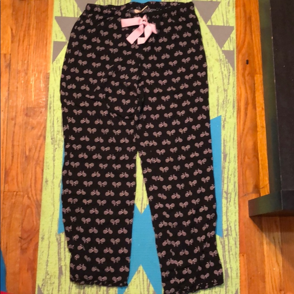 Black & Pink Bicycle Pajama Pants